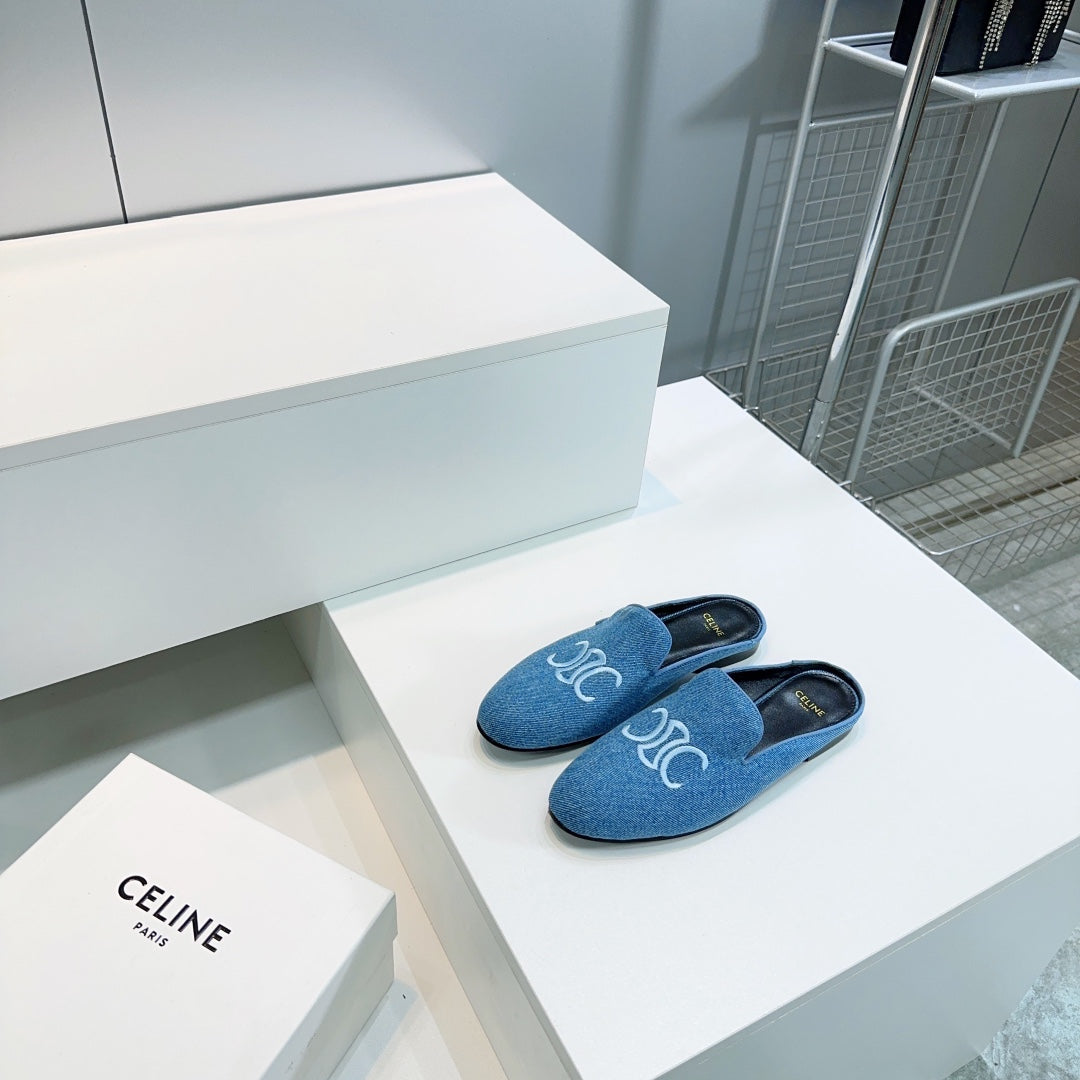 Celine Denim Flats