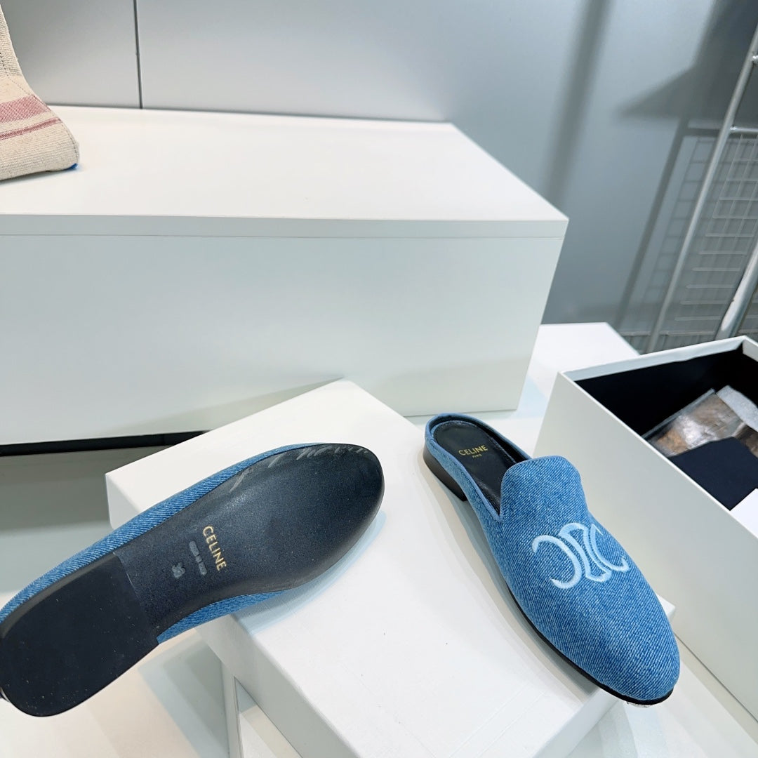 Celine Denim Flats