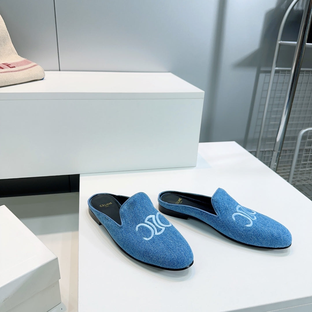 Celine Denim Flats