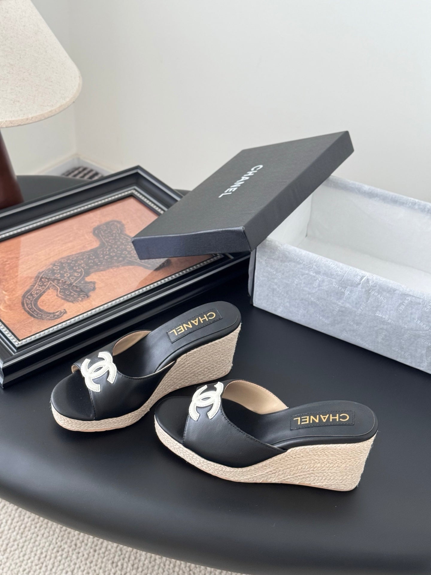 Chanel heel wedge