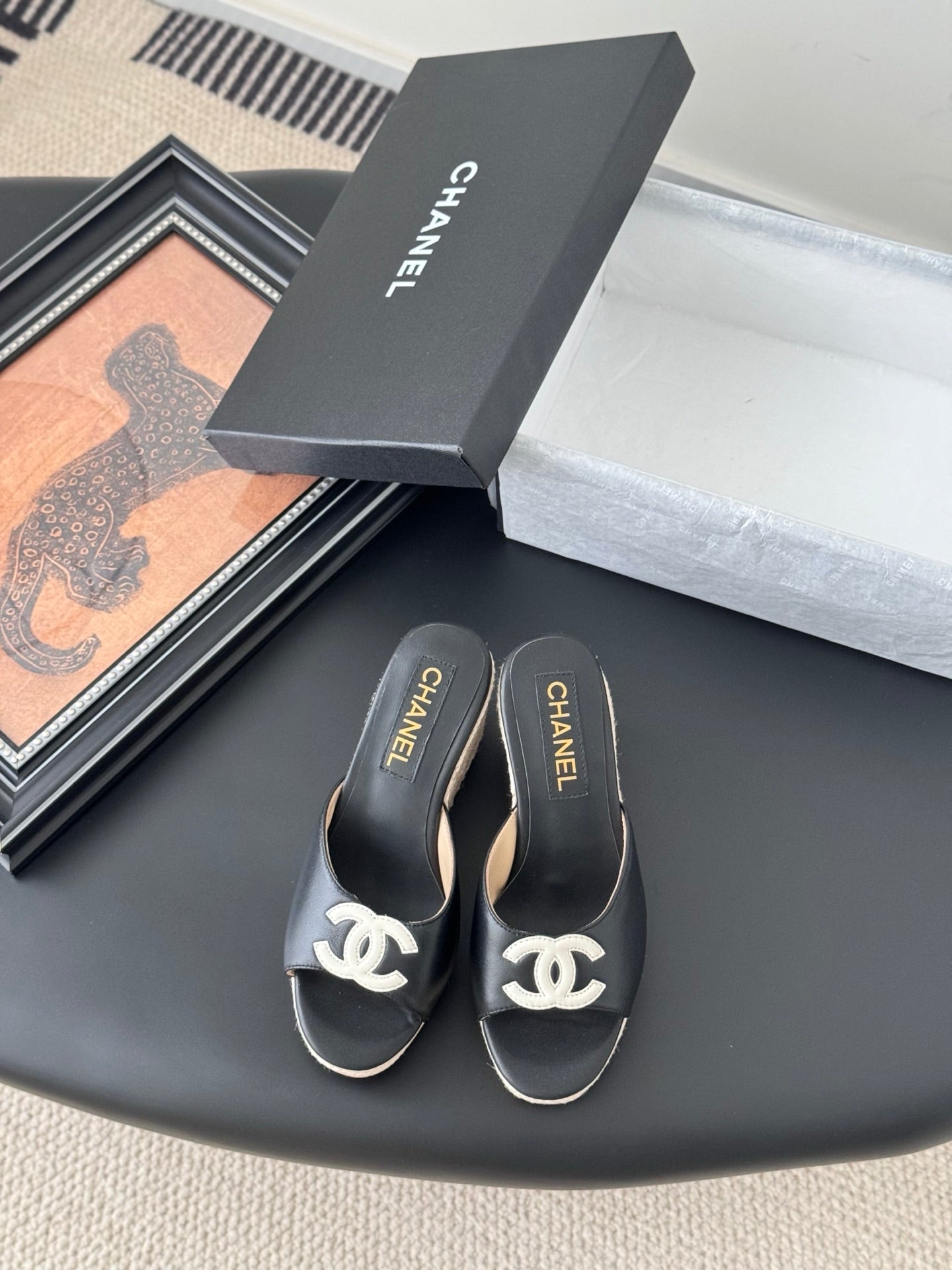 Chanel heel wedge