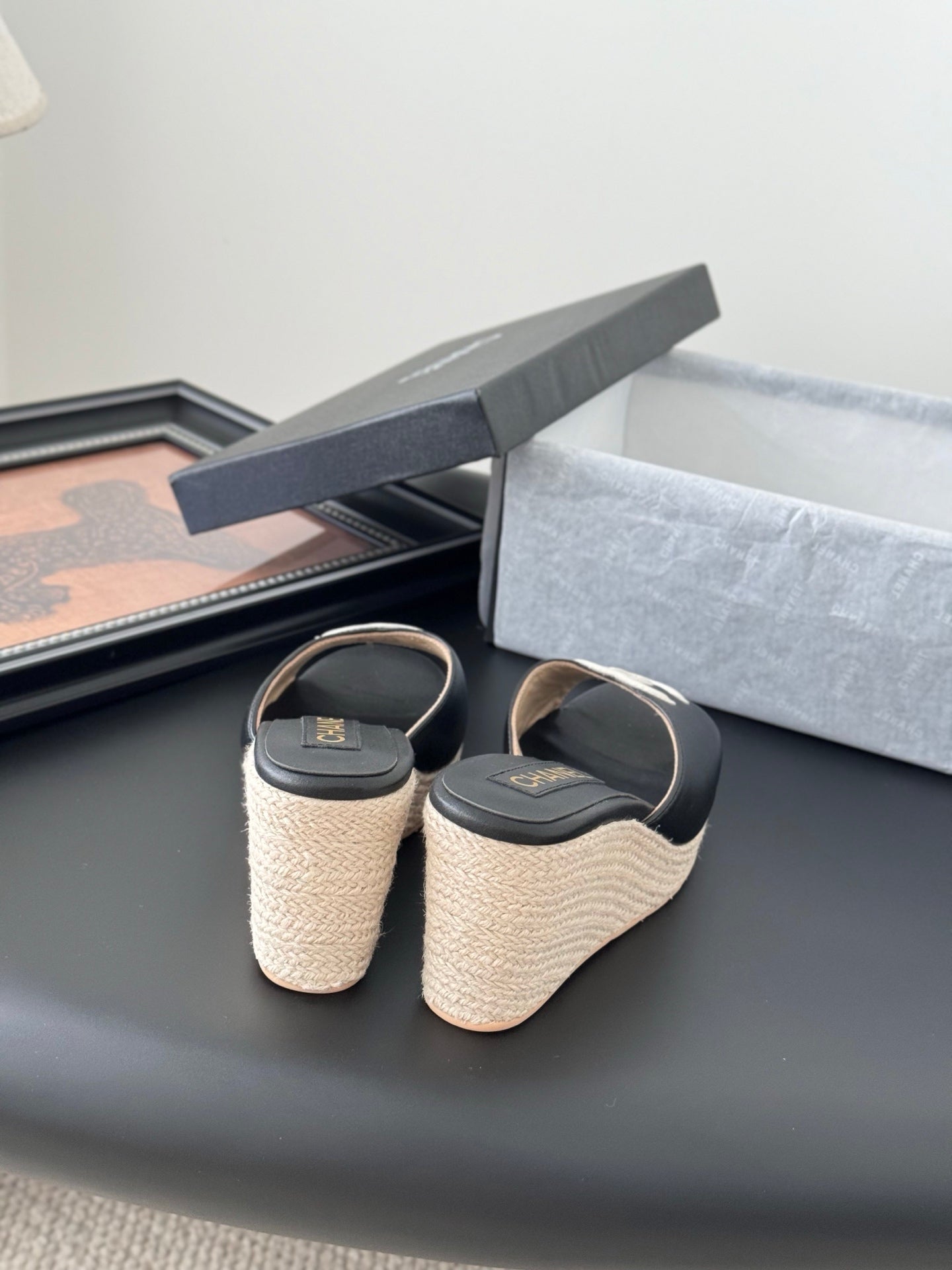 Chanel heel wedge