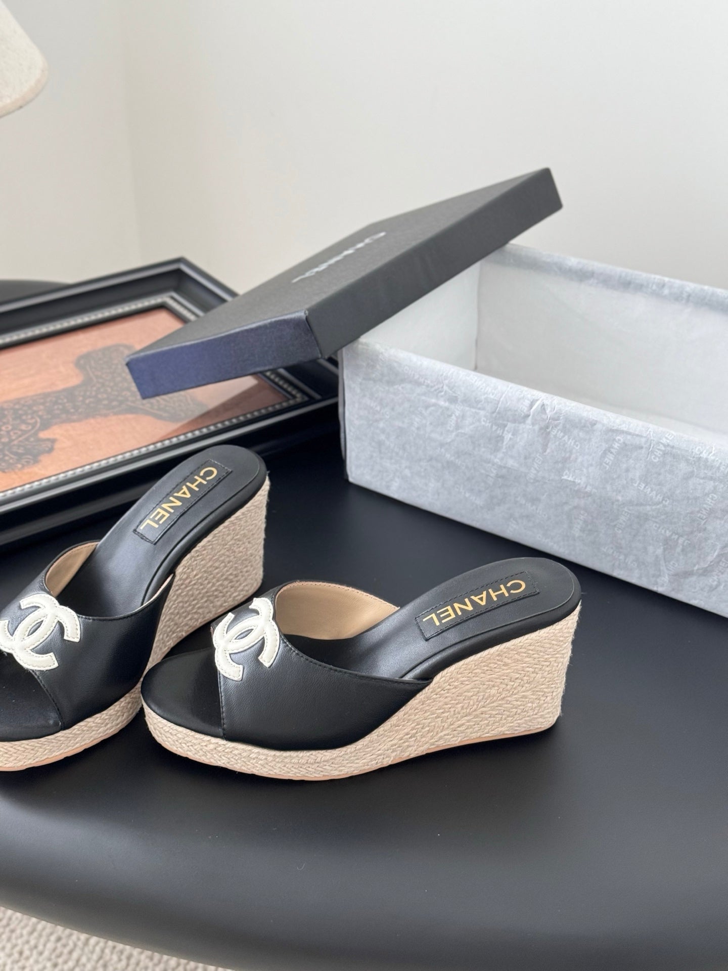 Chanel heel wedge