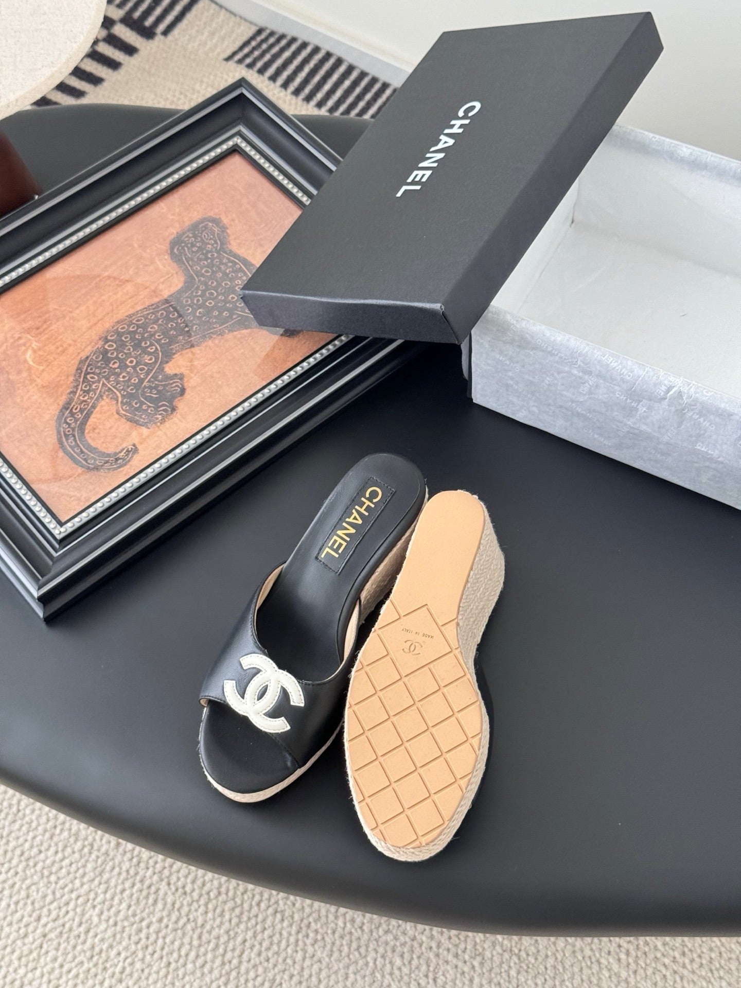 Chanel heel wedge