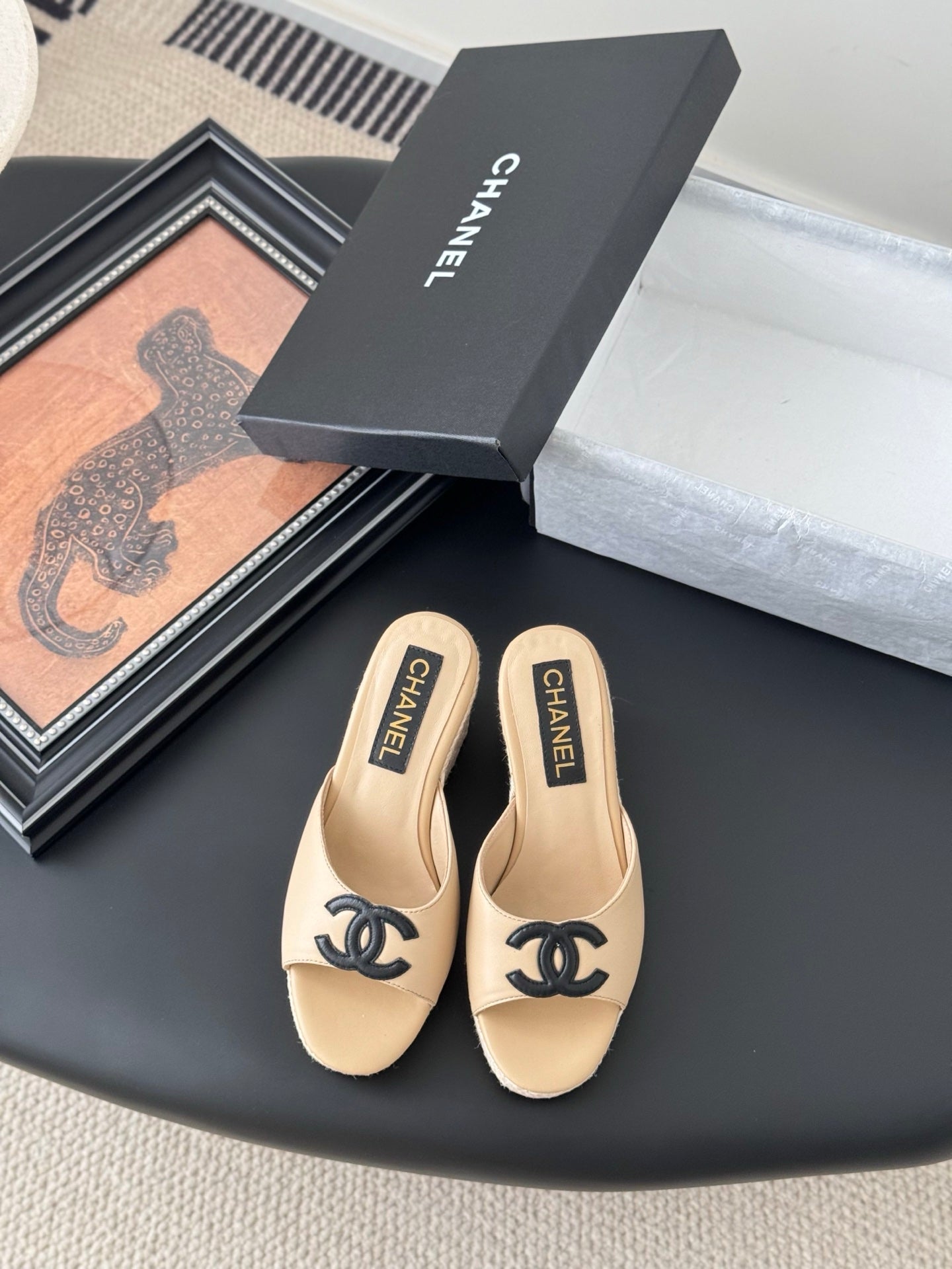 Chanel heel wedge