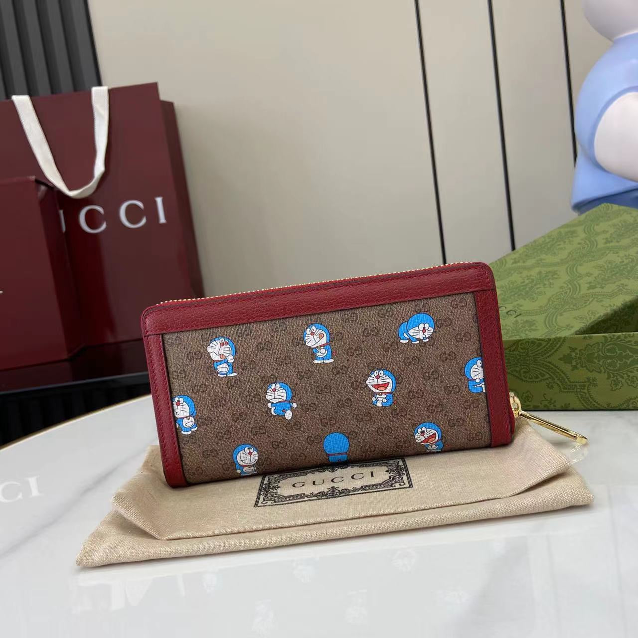 Gucci x Doraemon Zip around wallet