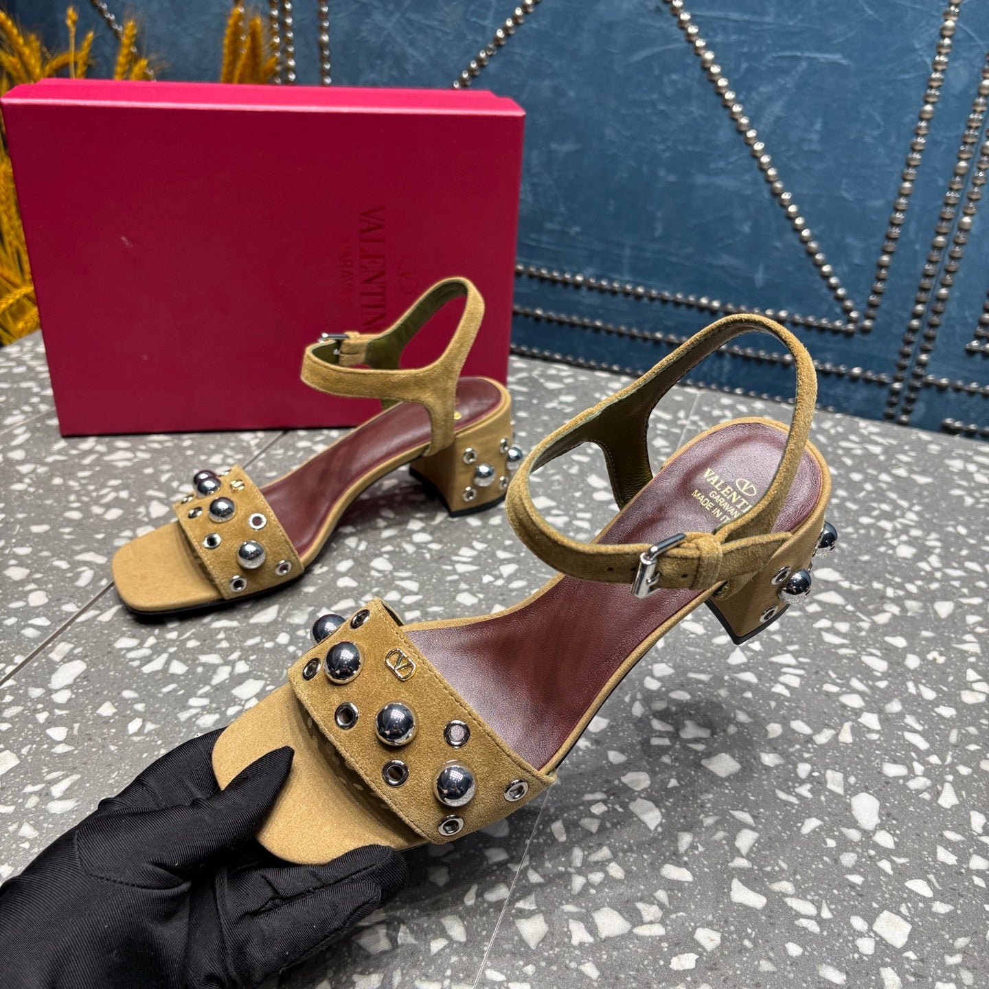 Valentino Suede heels sandals