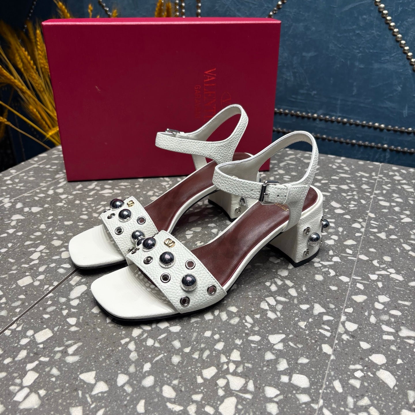 Valentino leather heels sandals