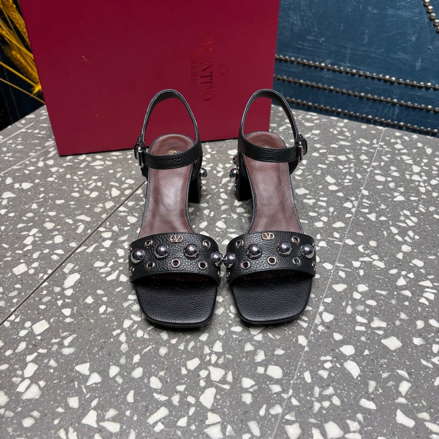 Valentino leather heels sandals