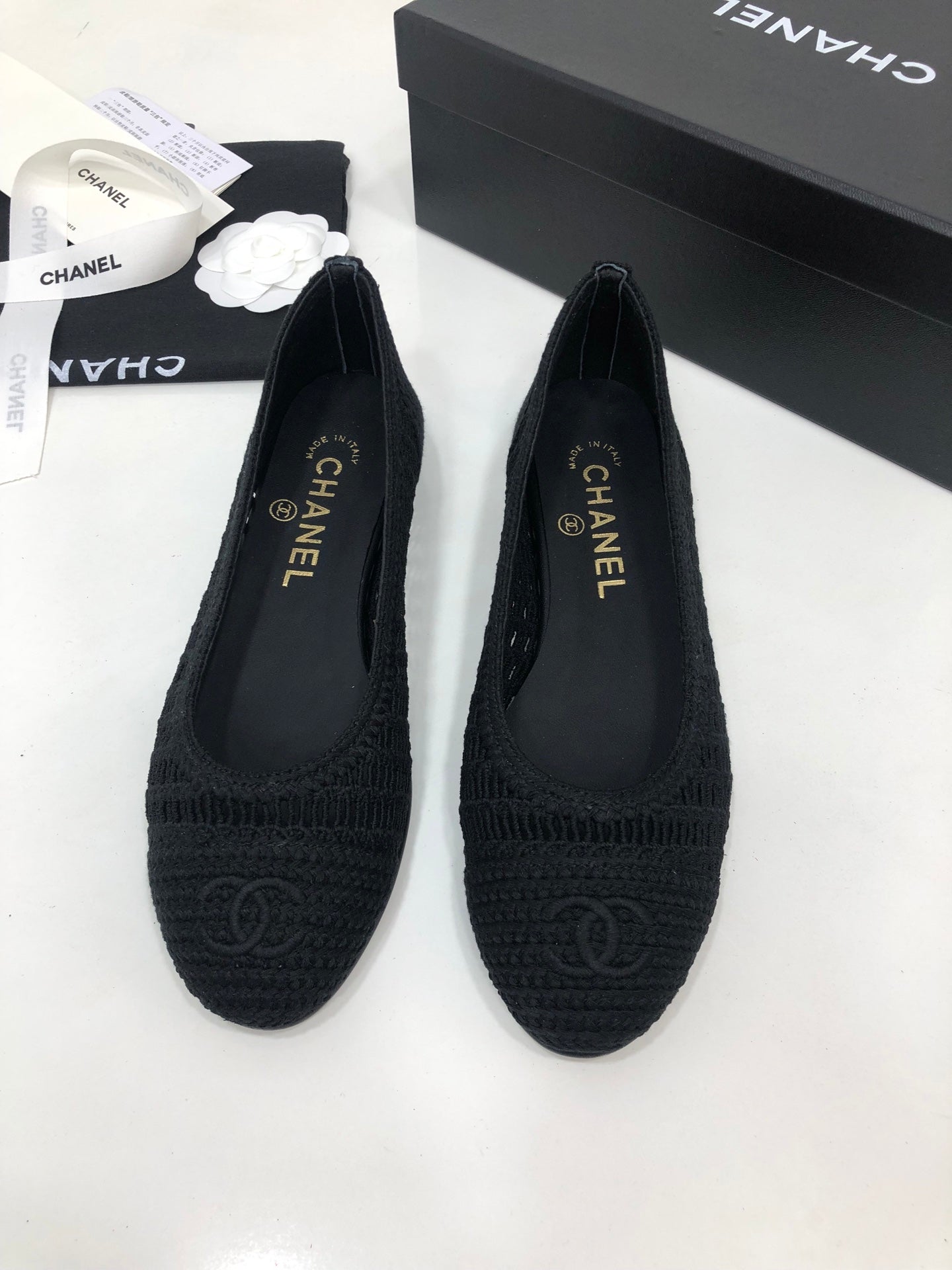 Chanel Tweed Ballerina Flats