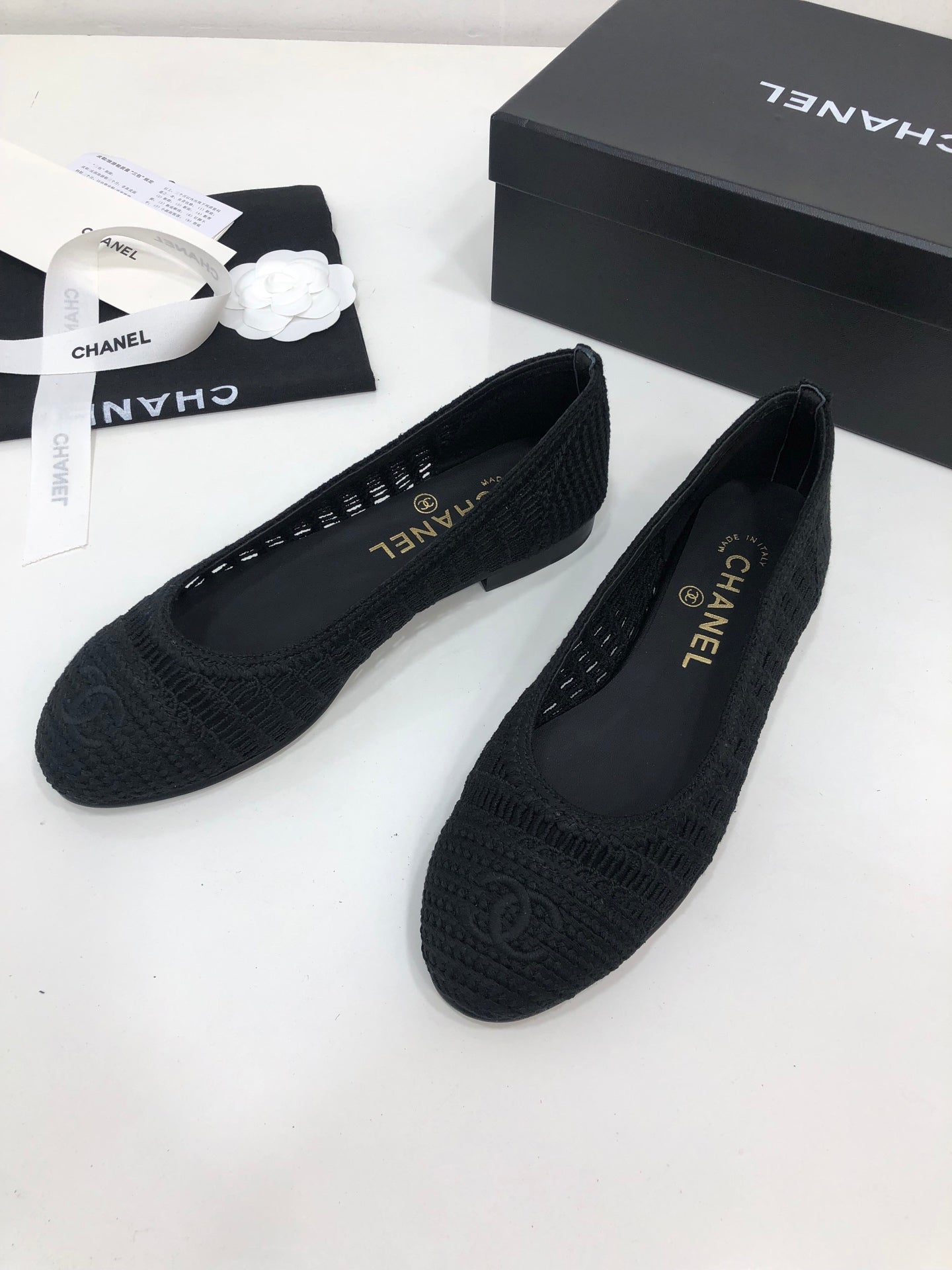 Chanel Tweed Ballerina Flats