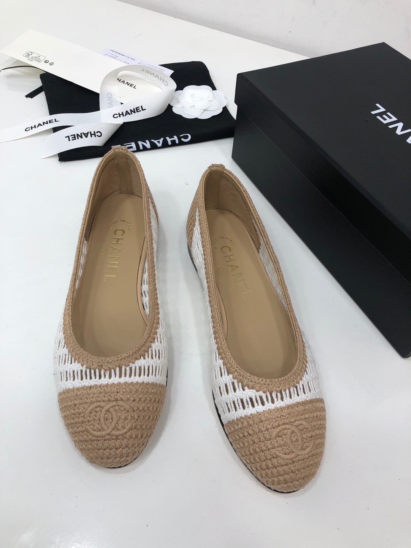 Chanel Tweed Ballerina Flats