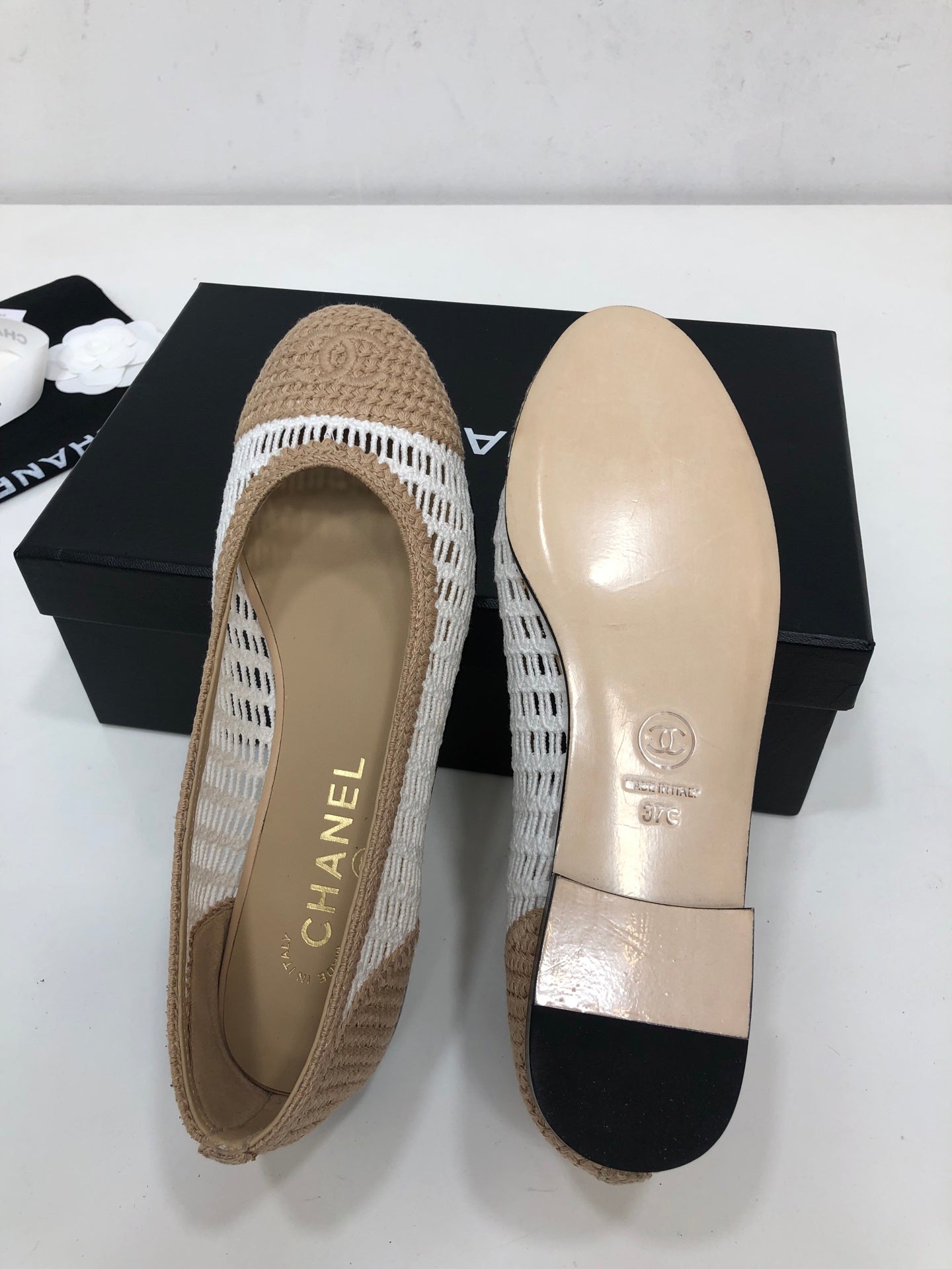 Chanel Tweed Ballerina Flats