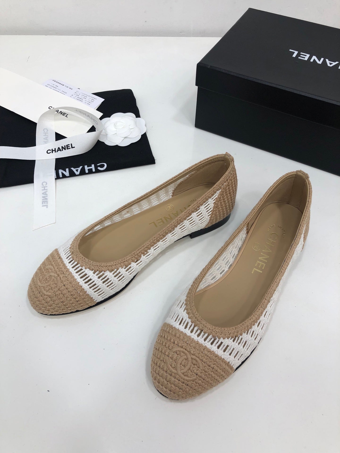 Chanel Tweed Ballerina Flats
