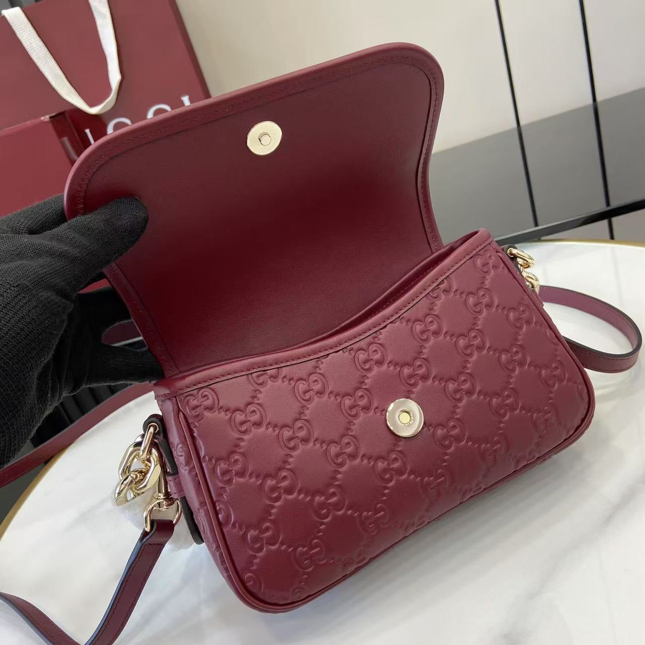 Gucci GG Emblem small shoulder bag