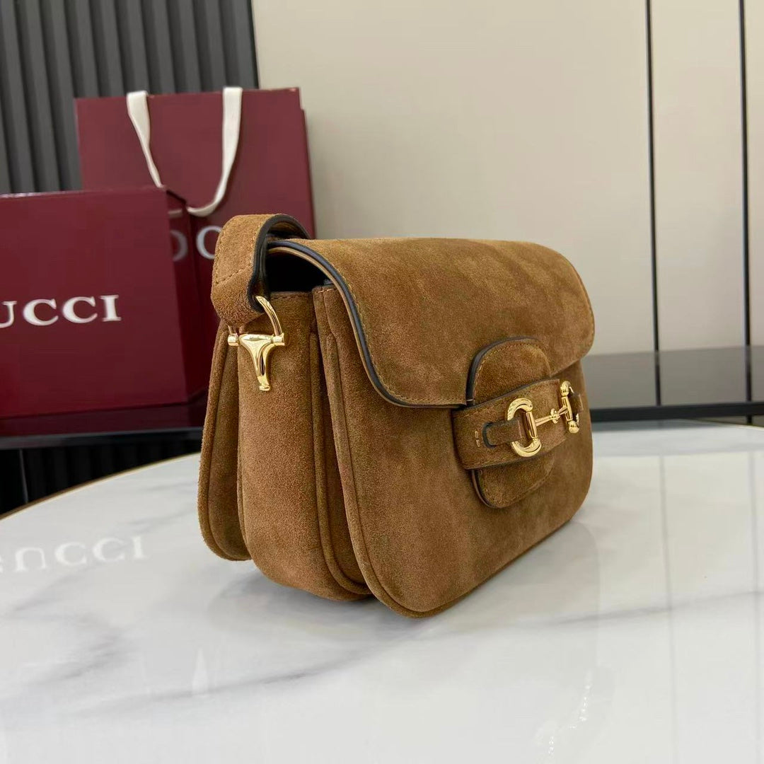 Gucci Horsebit 1955 Aura mini shoulder bag in suede