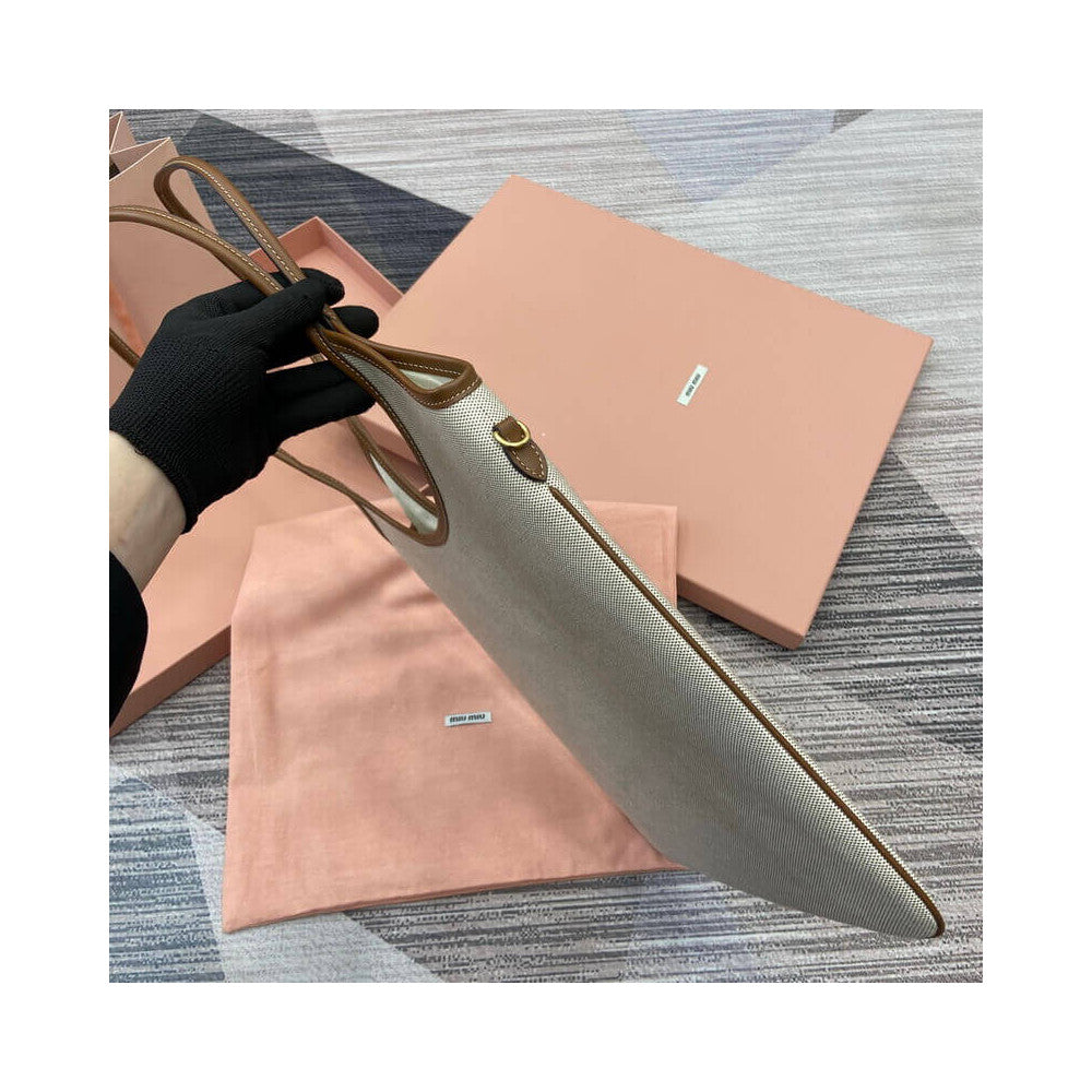 Miu Miu Ivy Canvas Tote Bag
