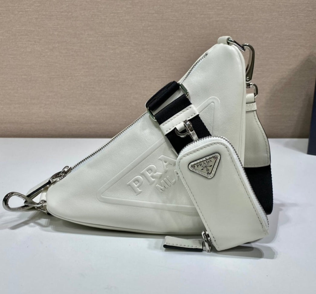 Prada Triangle leather shoulder bag