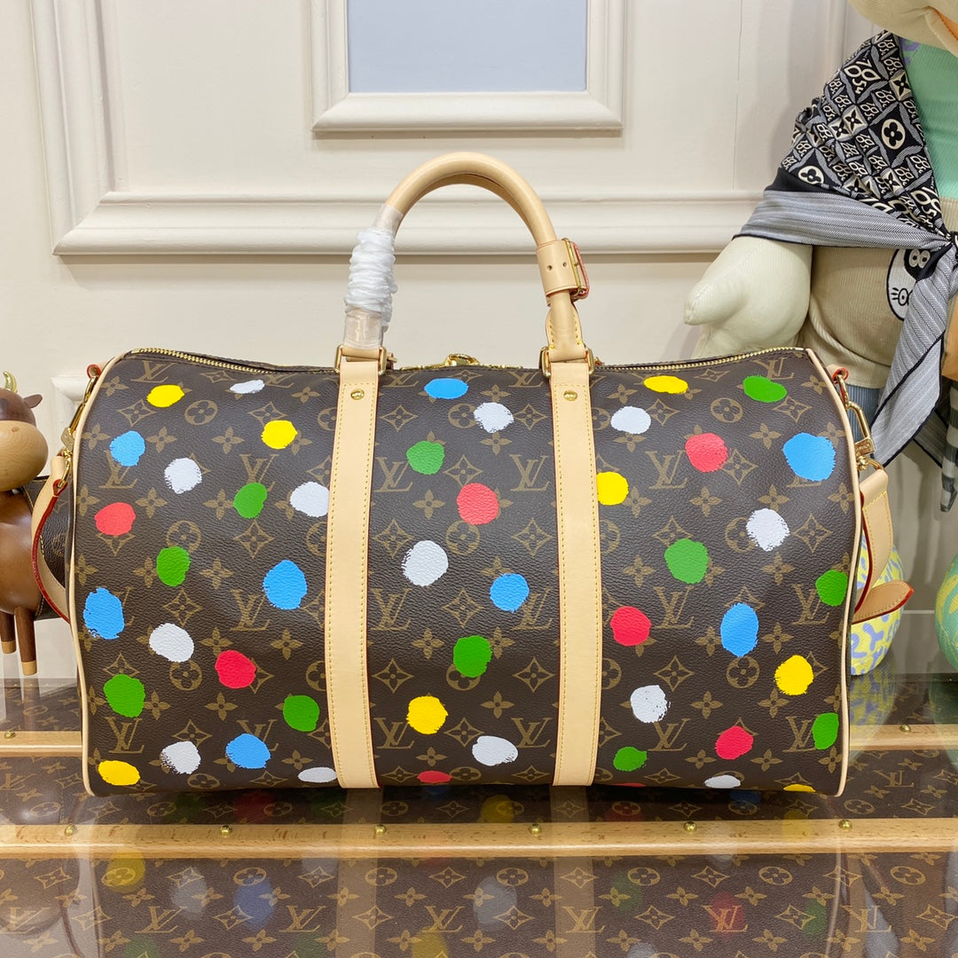 Louis Vuitton Bandoulière Keepall 45 x YK Dots edition