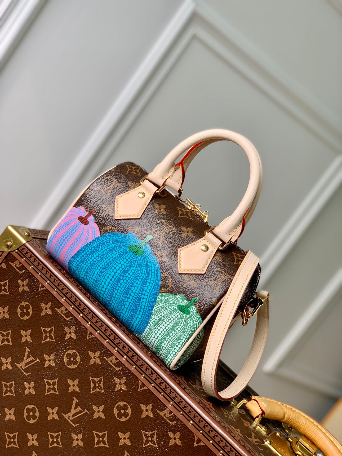 Louis Vuitton Speedy Bandoulière 20 x YK Pumpkin edition