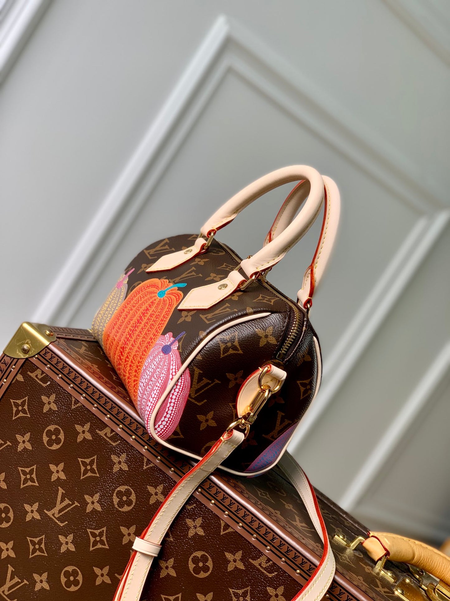 Louis Vuitton Speedy Bandoulière 20 x YK Pumpkin edition