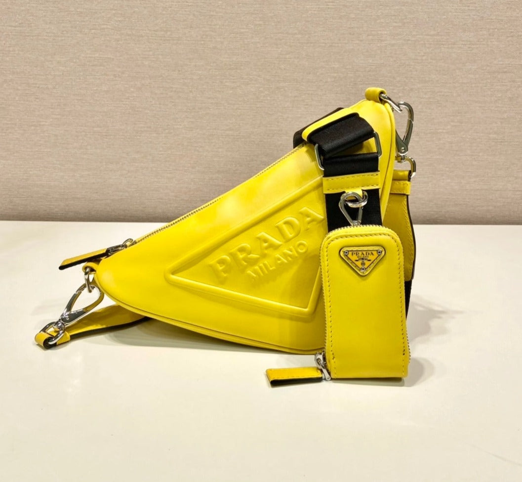 Prada Triangle leather shoulder bag