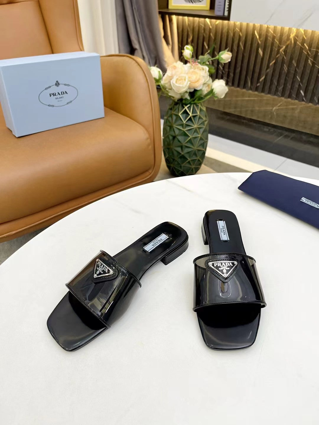 Prada Plexiglas Sandals