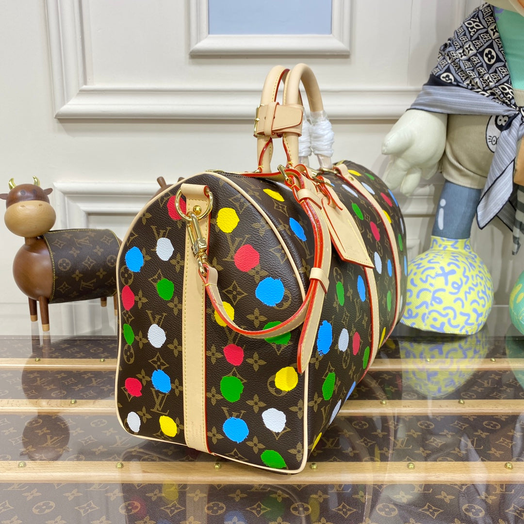Louis Vuitton Bandoulière Keepall 45 x YK Dots edition