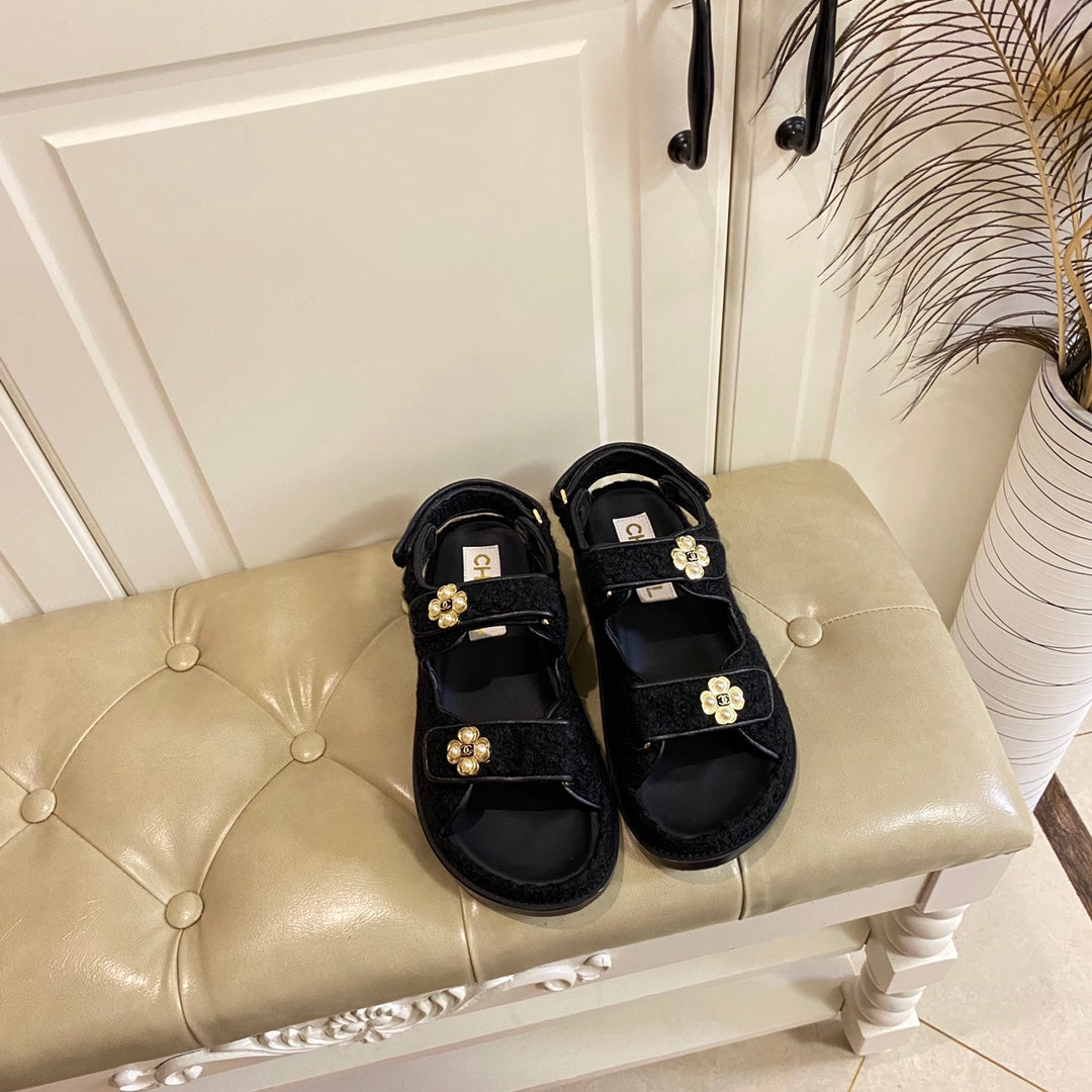 Chanel Tweed Classic Sandal