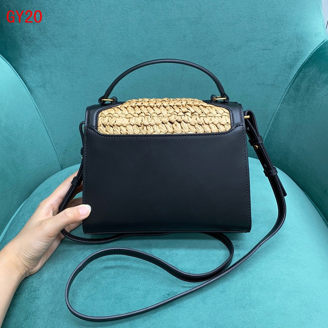 YSL Cassandra Raffia bag