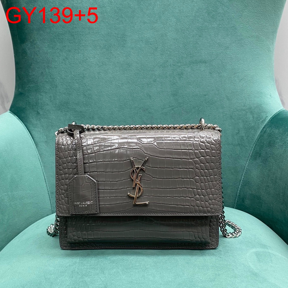 YSL SUNSET MONO BAG Crocodile