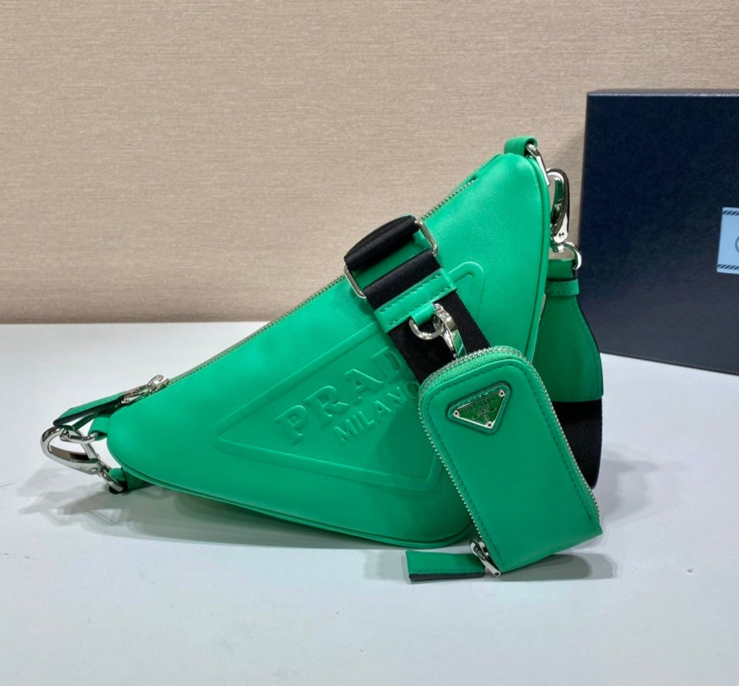 Prada Triangle leather shoulder bag