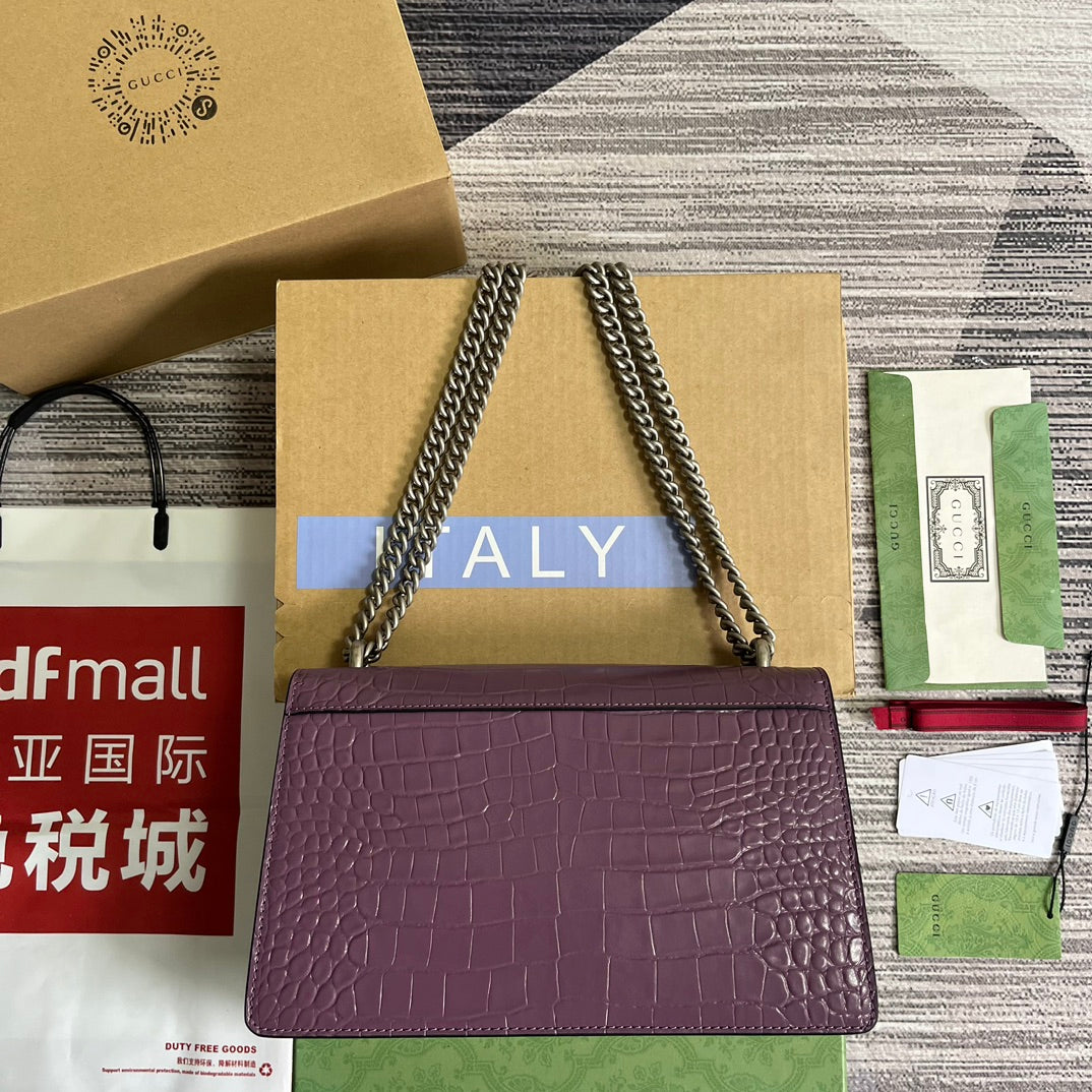 Gucci Dionysus crocodile small shoulder bag