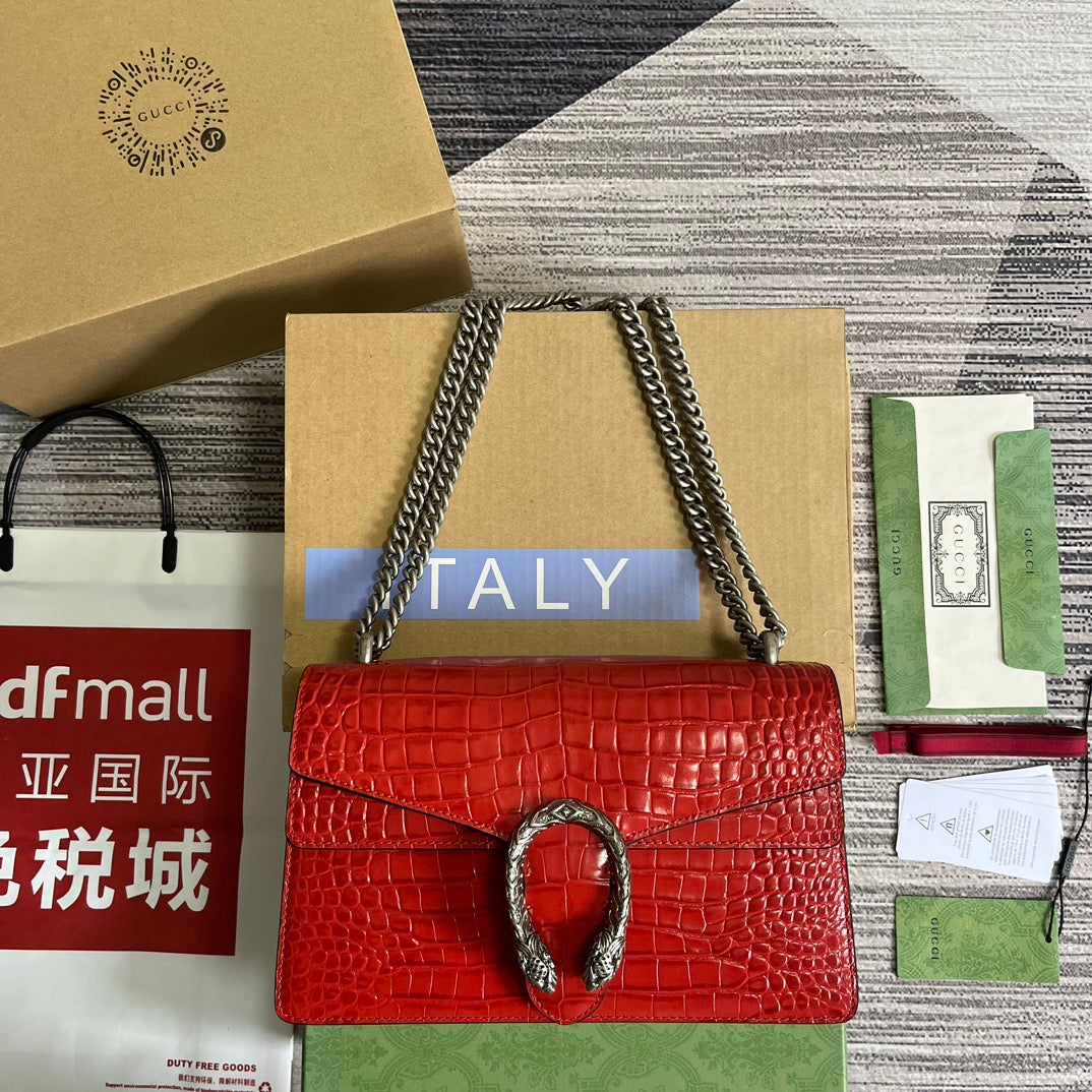 Gucci Dionysus crocodile small shoulder bag