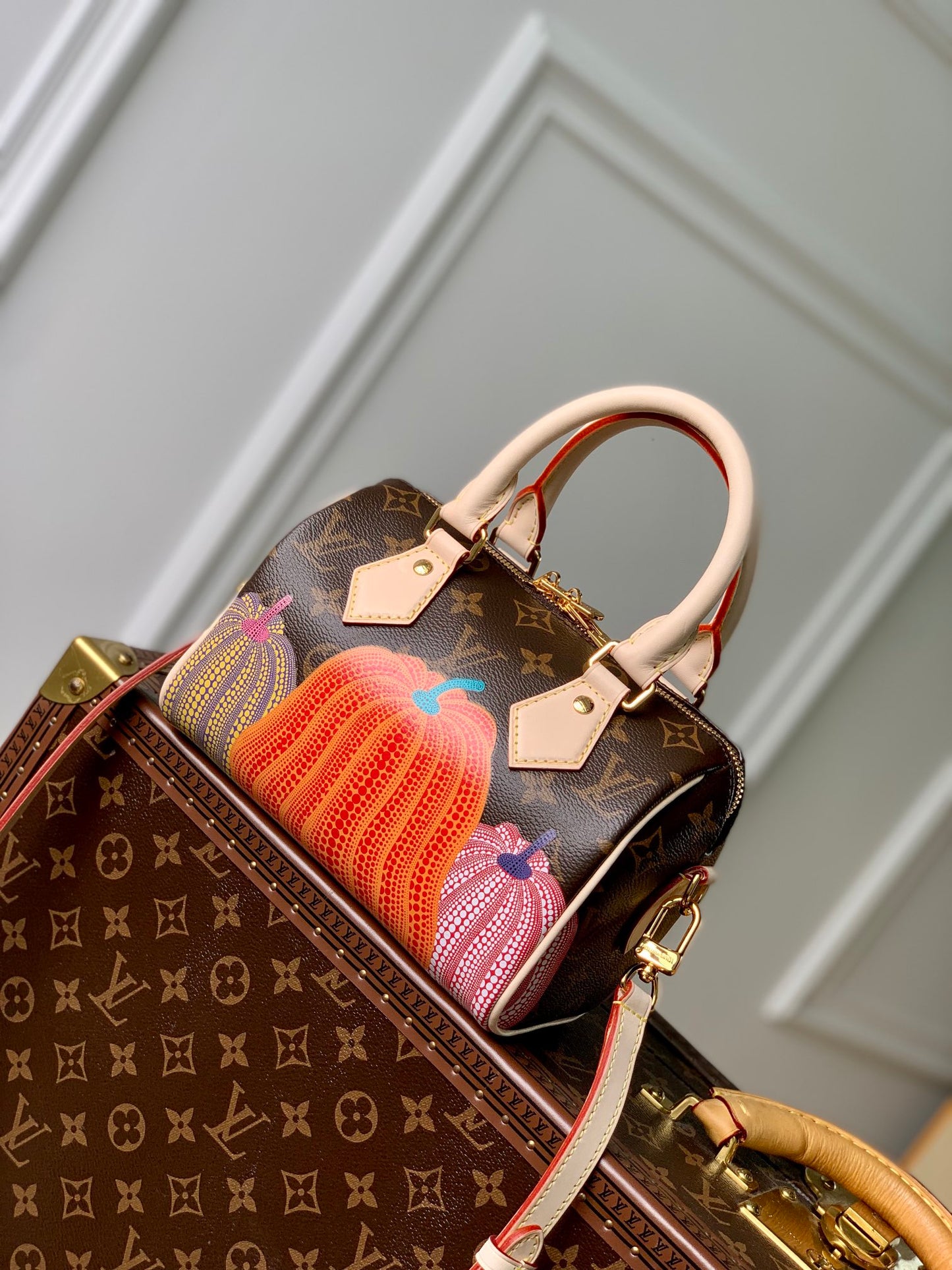 Louis Vuitton Speedy Bandoulière 20 x YK Pumpkin edition