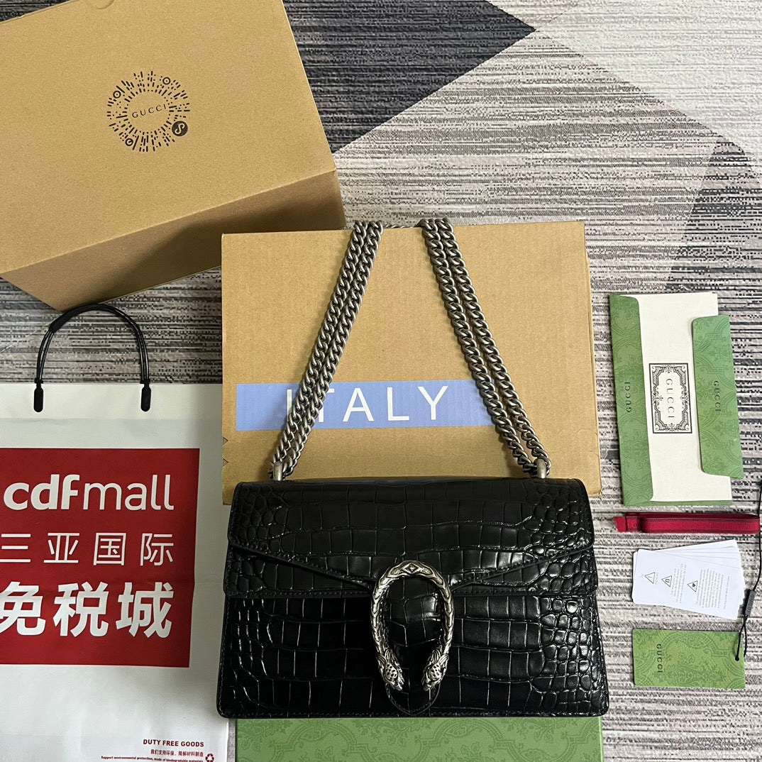 Gucci Dionysus crocodile small shoulder bag