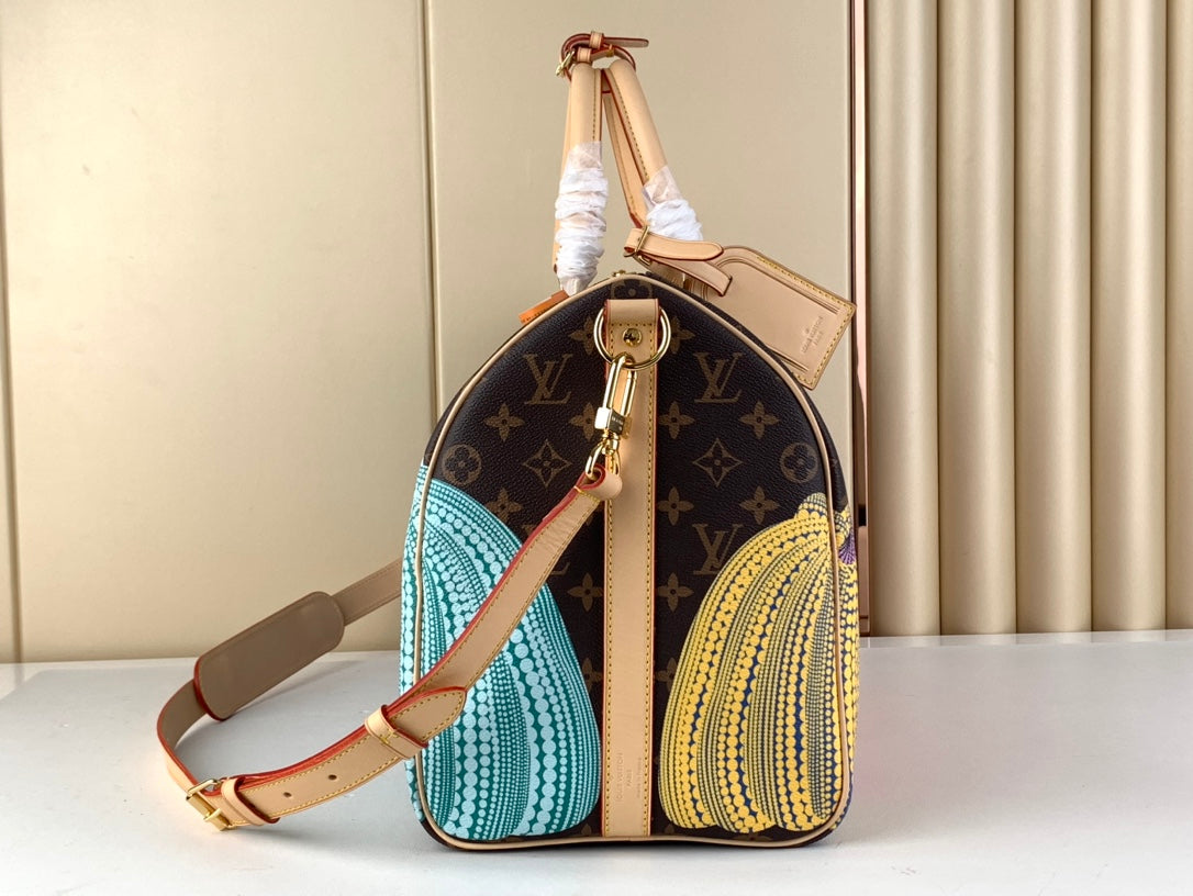 Louis Vuitton Keepall 45 x YK Pumpkin edition