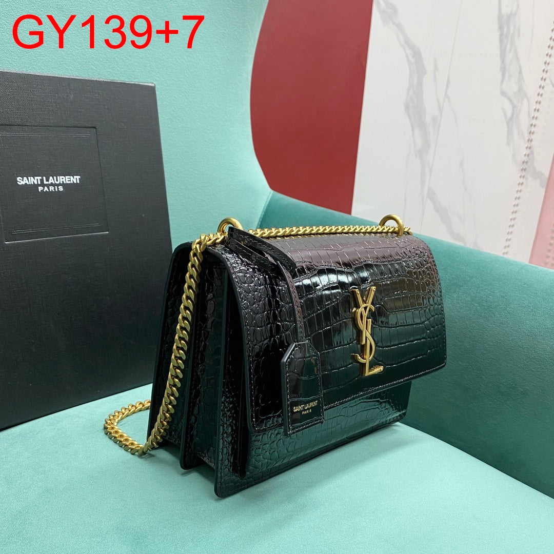 YSL SUNSET MONO BAG Crocodile