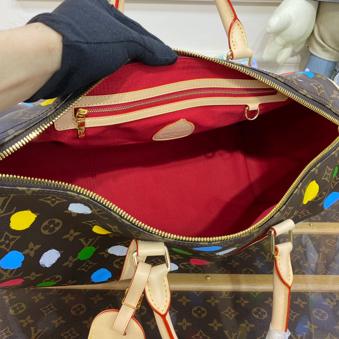 Louis Vuitton Bandoulière Keepall 45 x YK Dots edition