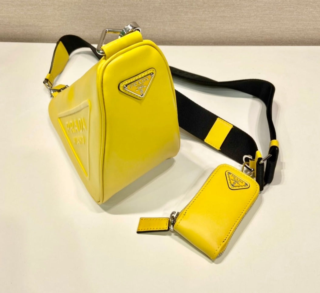 Prada Triangle leather shoulder bag