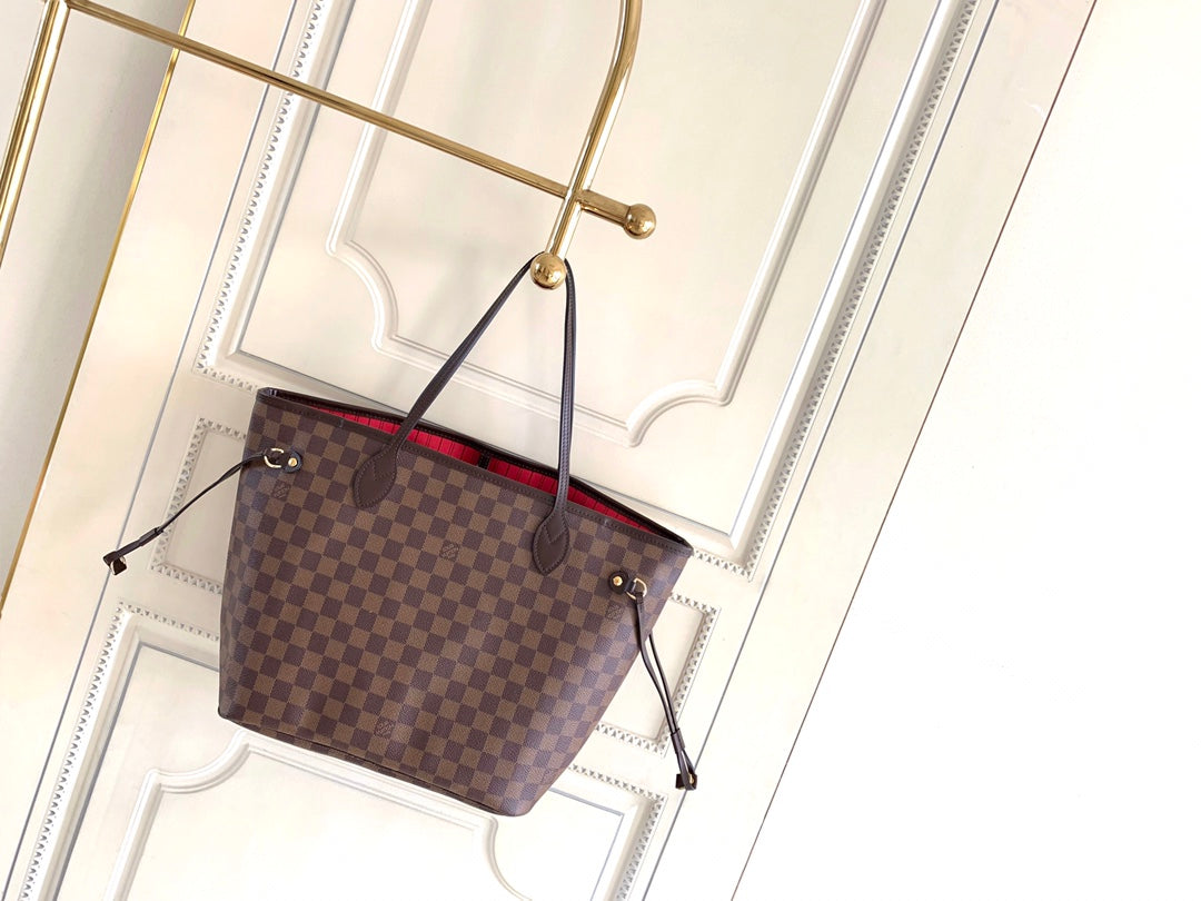 Louis Vuitton Neverfull Monogram,Ebene,Azur leather