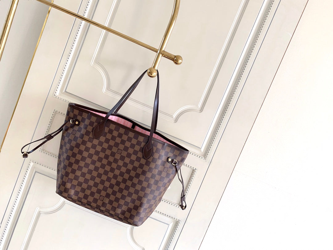 Louis Vuitton Neverfull Monogram,Ebene,Azur leather