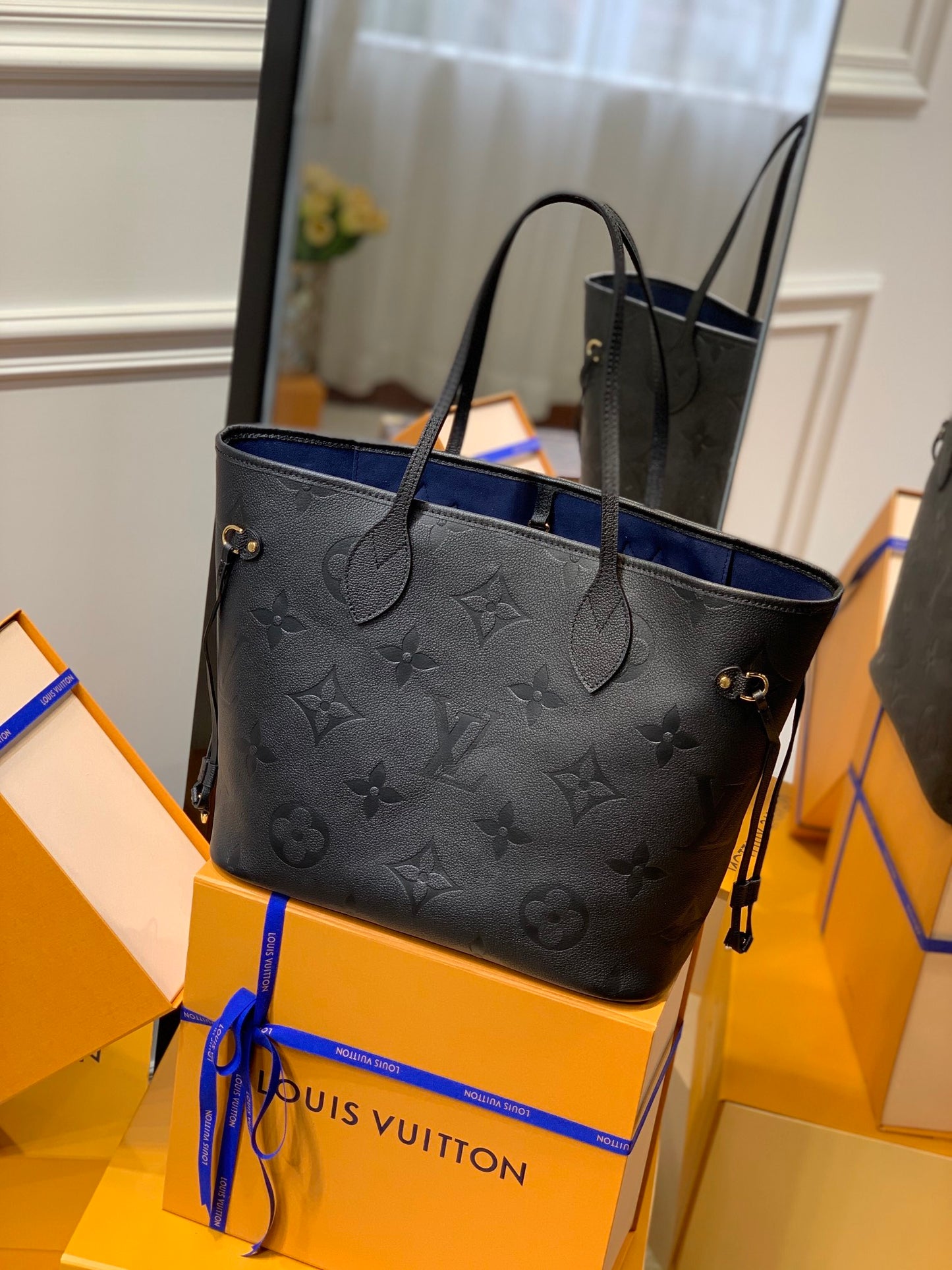 Louis Vuitton Neverfull Empreinte leather