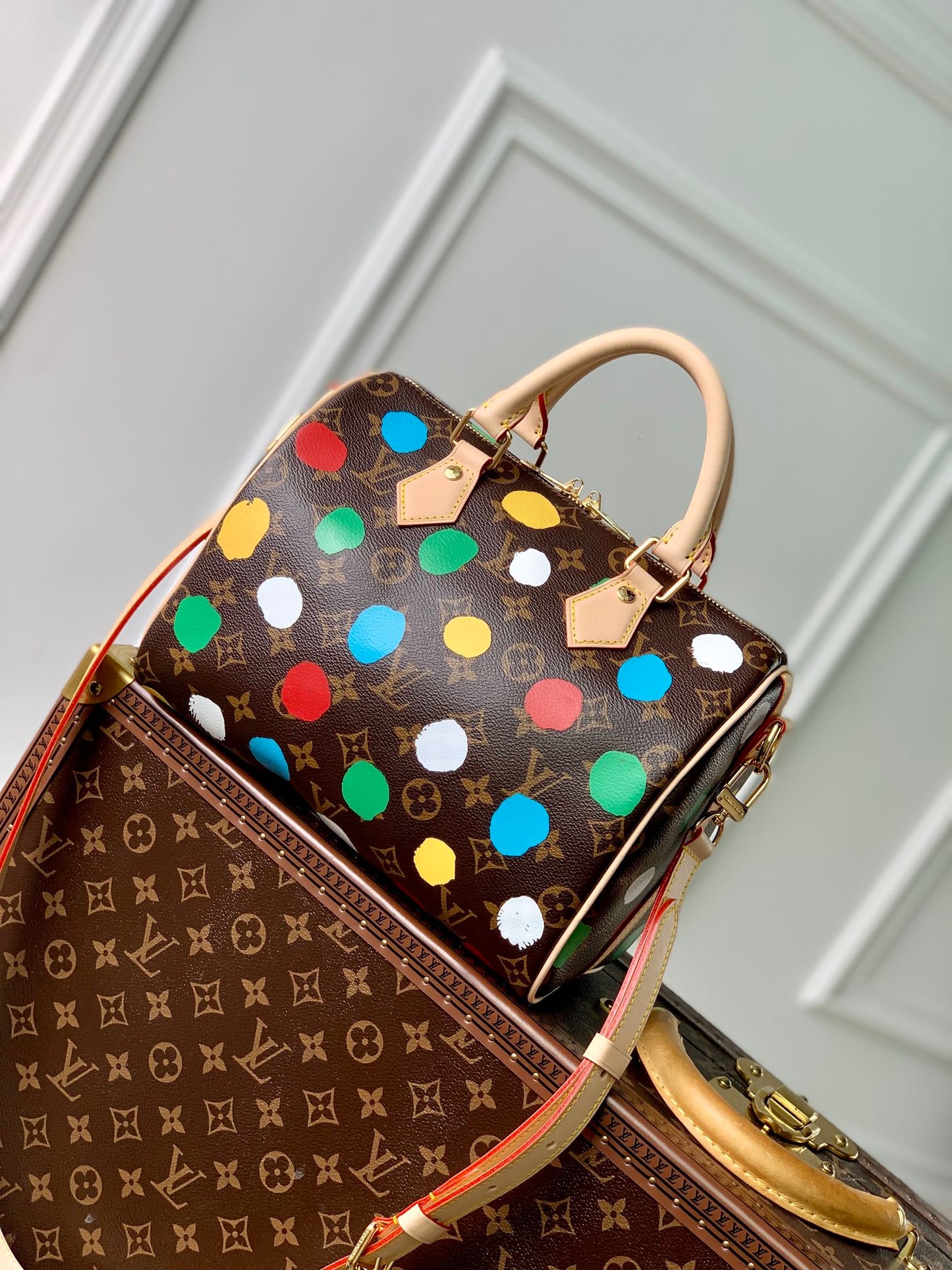 Louis Vuitton Speedy Bandoulière x YK Dots edition