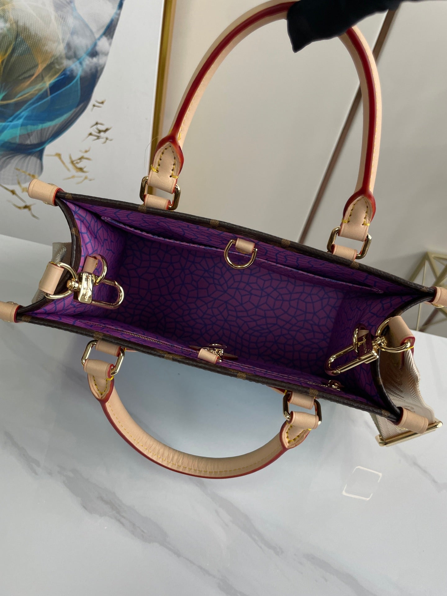 Louis Vuitton Onthego x YK PM, MM Pumpkin edition