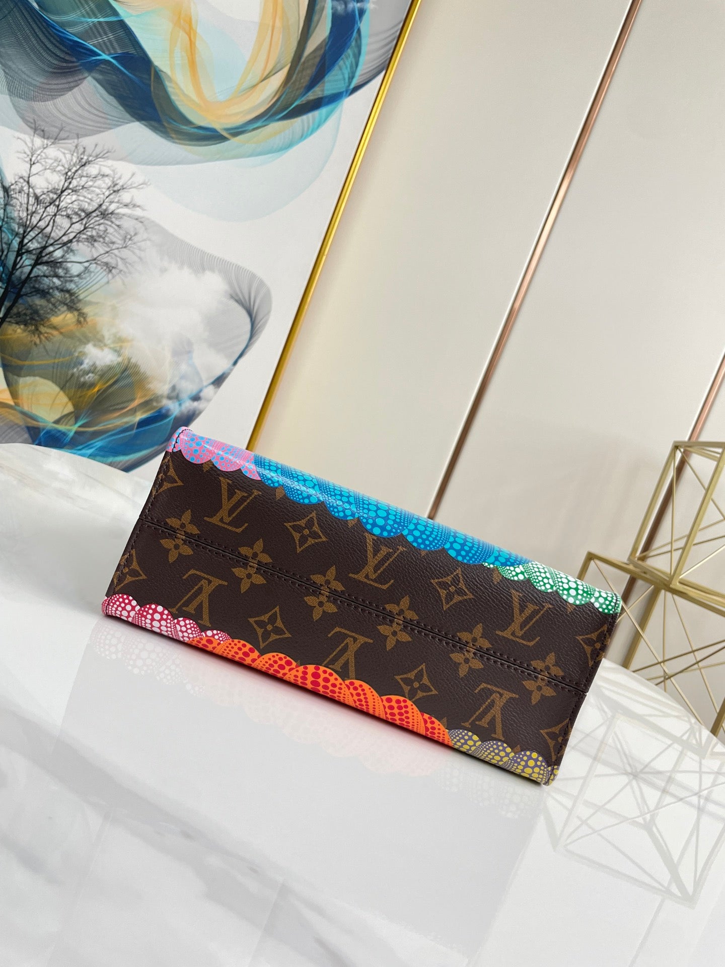Louis Vuitton Onthego x YK PM, MM Pumpkin edition