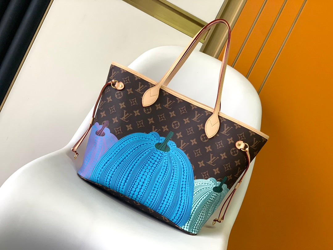 Louis Vuitton Neverfull MM x YK Pumpkin edition