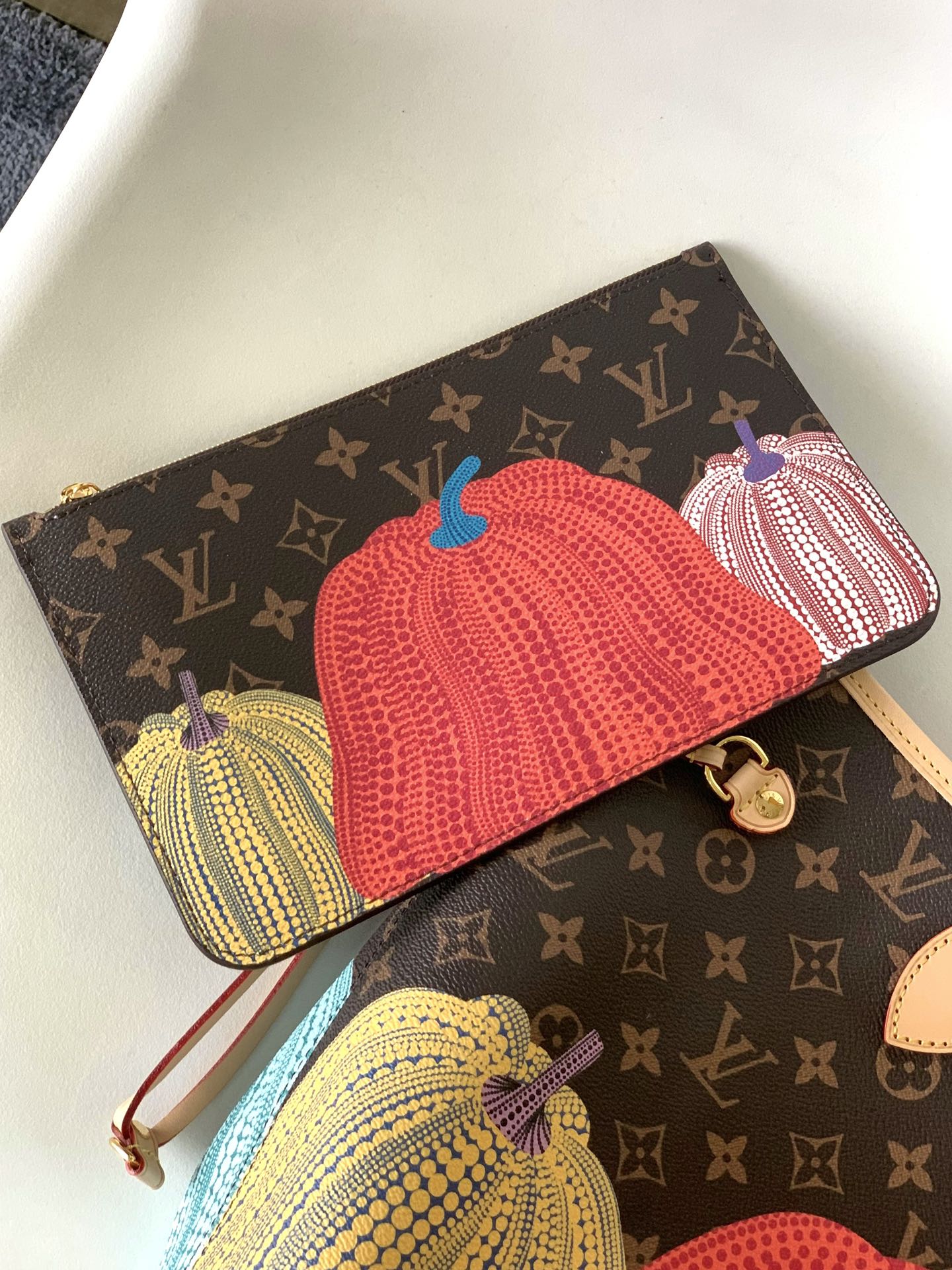Louis Vuitton Neverfull MM x YK Pumpkin edition