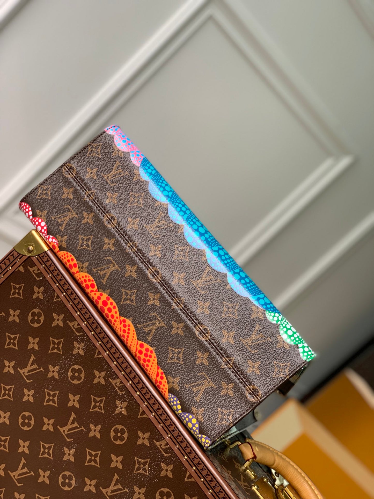 Louis Vuitton Onthego x YK PM, MM Pumpkin edition