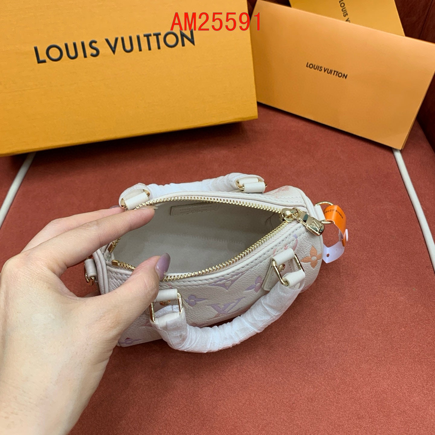 Louis Vuitton Nano Speedy Dream colorway.